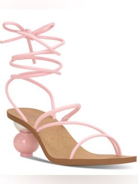 INC International Concepts Chedel Ball Heel Lace-Up Sandals - Size 8 (NIB)